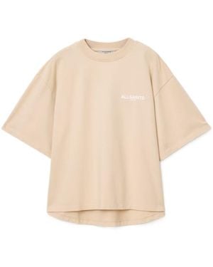 AllSaints Guardian Graphic Printed Crewneck T-Shirt - Natural
