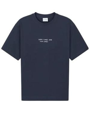 Closed Slogan-Print T-Shirt - Blue