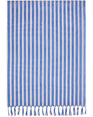 Issey Miyake December Generic Stripes Striped Scarf - Blue