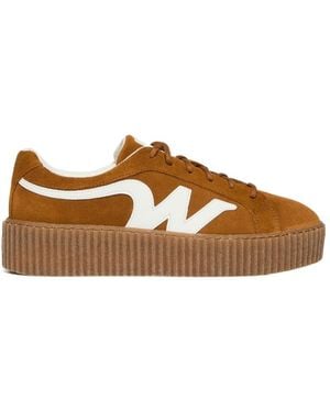 Weekend by Maxmara Lace-Up Trainers - Brown