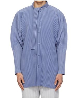 Homme Plissé Issey Miyake Monthly Colours February Long-Sleeve Shirt - Blue