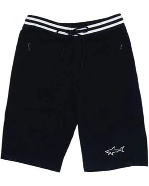 Paul & Shark Logo Pattern Shorts - Black