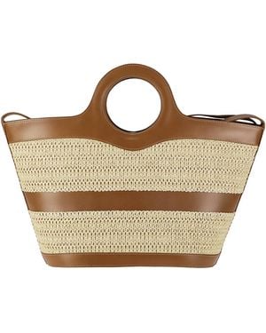 Hereu Nasta Raffia Tote Bag - Metallic