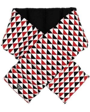 Prada Collision Colour Double-Sided Scarf - White