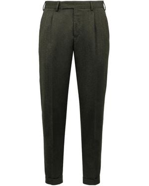 PT01 Pt Torino Tapered Leg Herringbone Pants - Black