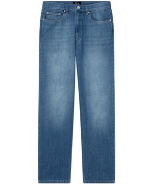 A.P.C. Martim Faded Straight-Leg Jeans - Blue