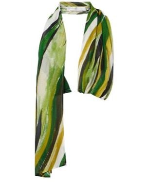 Christopher Esber Printed Silk Scarf Bra Top - Green