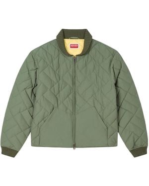 KENZO Zip-Up Down Jacket - Green