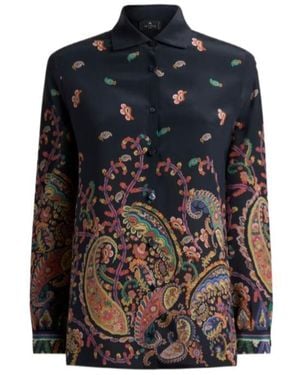 Etro Floral Paisley Printed Shirt - Black