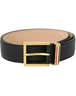 Thom Browne Pebble-Grain Metal-Loop Belt - White