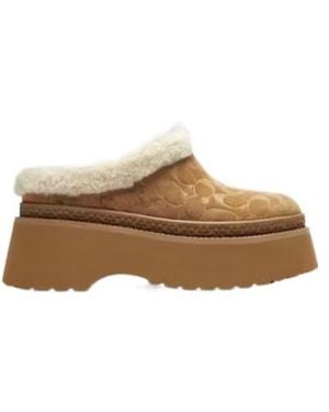 COACH Logo Signature Cecelia Clogs - Brown