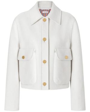 Thom Browne Bell Sleeve Wool Jacket - White