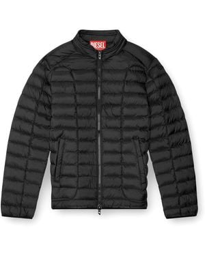 DIESEL Quilted Short Down Jacket - Black