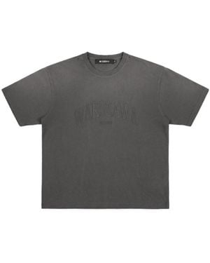 MISBHV Logo-Print Distressed T-Shirt - Grey