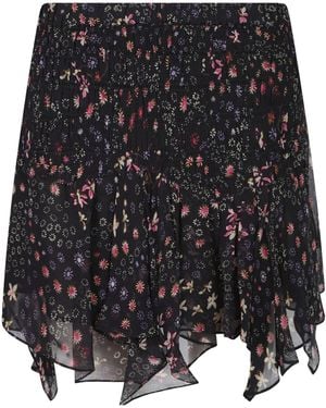Isabel Marant Étoile Fiala Floral Ruffled Skirt - Black
