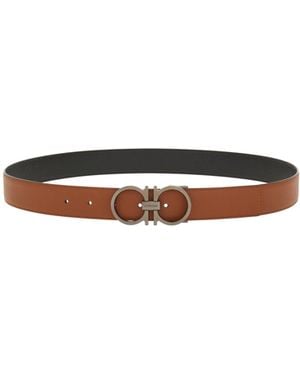Ferragamo Ferragamo Gancini Buckle Reversible Belt - White
