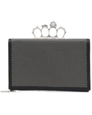 McQueen Knuckle Flat Pouch - Black
