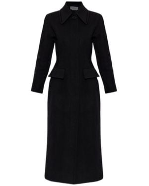 McQueen Single Vent Long Coat - Black