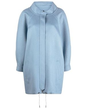 Fabiana Filippi Stand-Collar Coat - Blue
