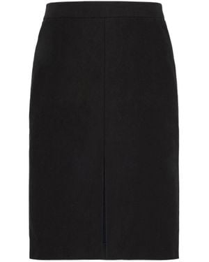 The Row Front-Split Midi Skirt - Black
