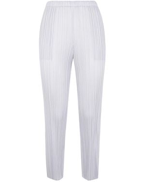 Pleats Please Issey Miyake Pleated Trousers - White