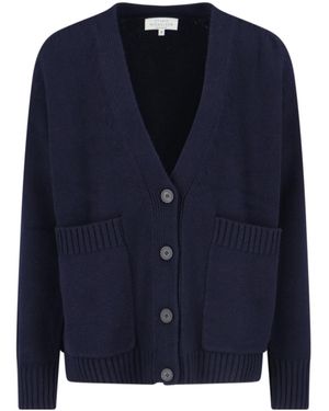 Studio Nicholson V-Neck Knitted Cardigan - Blue