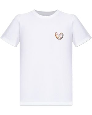 Paul Smith Ps Paul Smith Swirl Heart T-Shirt - White