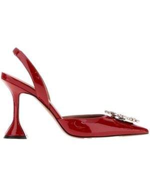 AMINA MUADDI Pointed-Toe High-Heeled Sandals - Red
