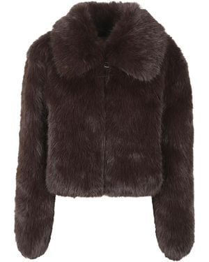 Frankie Shop Zipper Jacket - Brown
