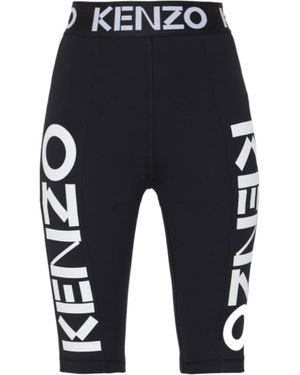 KENZO Logo Printed Knee-Length Shorts - Blue