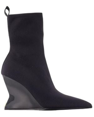 Balmain Pointed-Toe Ankle Boots - Blue