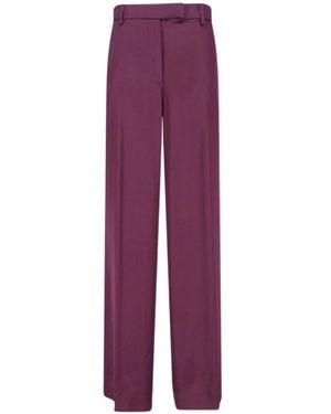 Dries Van Noten Pleated Wide-Leg Trousers - Purple