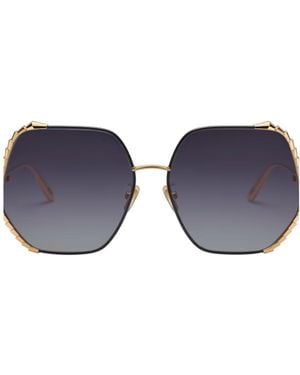 BVLGARI Bulgari Geometric Frame Sunglasses - Blue