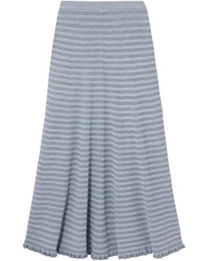 Proenza Schouler Horizontal Striped Knit Dress - Blue