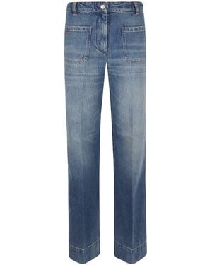 Victoria Beckham Belt Loops Jeans - Blue