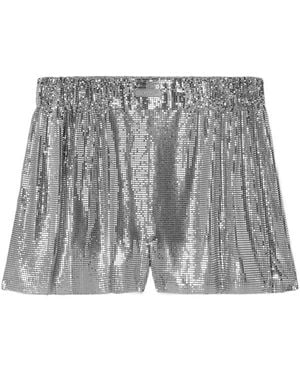 Versace Sequin-Embellished Shorts - Gray