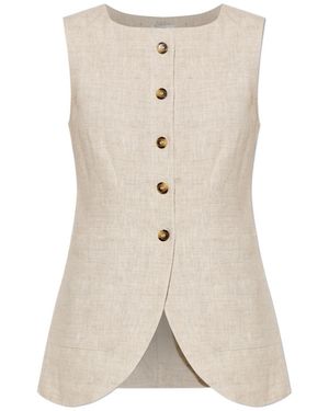 Posse Button-Up Vest - Natural