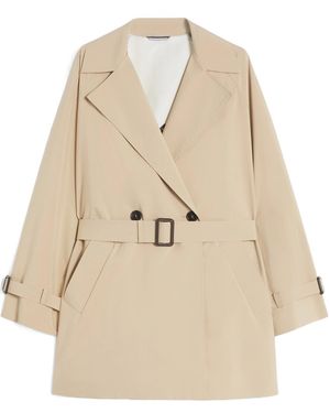 Weekend by Maxmara Short Waterproof Canvas Trench Coat - Natural