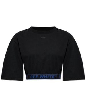 Off-White c/o Virgil Abloh Cropped T-Shirt - Black
