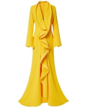Maticevski Jupiter Draped Gown - Yellow