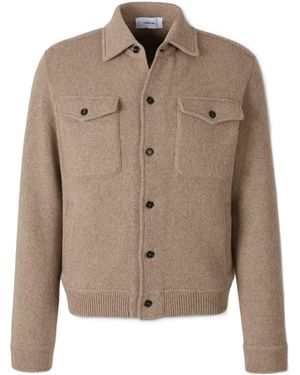 Lardini Button-Up Long-Sleeved Jacket - Brown