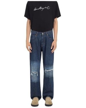 MM6 by Maison Margiela Straight-Leg Jeans - Blue