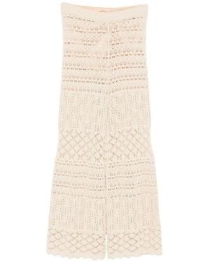 Semicouture Crochet Pants - Natural