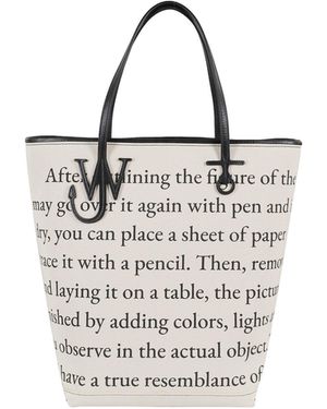 JW Anderson Jw Anderson Tall Anchor Open Top Tote Bag - White