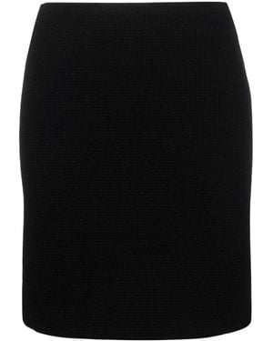 Bottega Veneta Godet Detailed Mini Skirt - Black