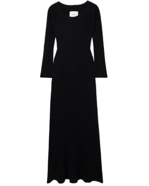 Lisa Yang Marvin Ribbed Cashmere Midi Dress - Black