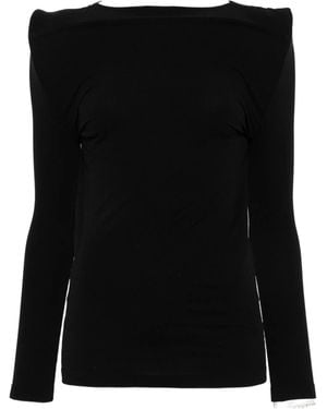 Junya Watanabe Boat Neck Long-Sleeved Top - Black