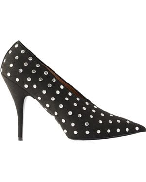 Stella McCartney Metallic Decorated High Heels - Black