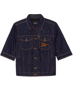 Zadig & Voltaire Kyo Short-Sleeve Buttoned Jacket - Blue