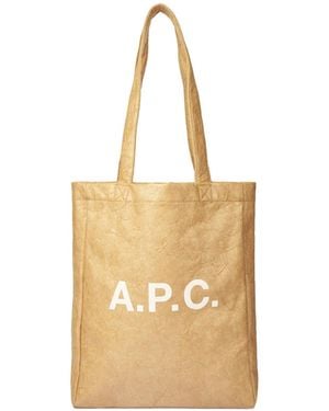 A.P.C. Logo-Detailed Tote Bag - Metallic
